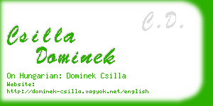 csilla dominek business card